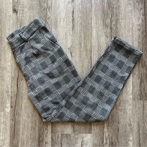 Ambiance Checkered Plaid Striped Straight Tapered Pants